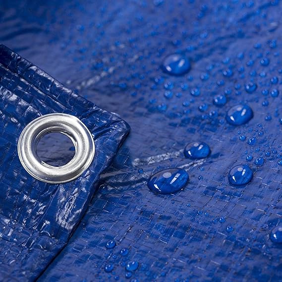 Tarpaulin - 12x09ft - 108Sq.ft - 90 GSM - Blue Virgin