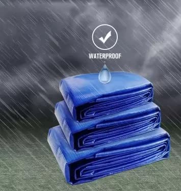 Tarpaulin - 12x09ft - 108Sq.ft - 90 GSM - Blue Virgin