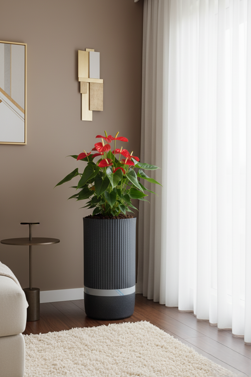 I Aura - Rotomould Planter Pots, Durable Plastic, Round, Indoor & Outdoor Garden Use - Pack of 1