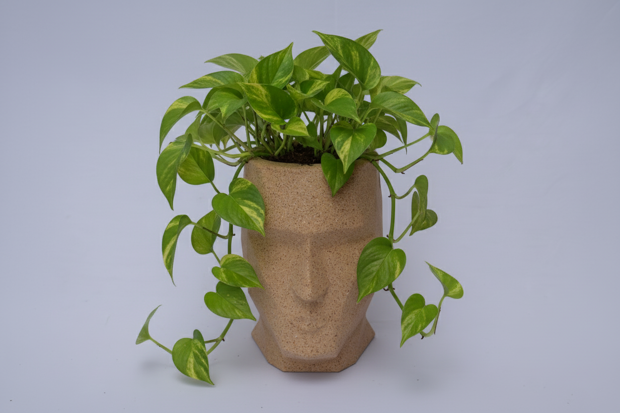 Facelift Pot - Modern Geometric Rotomould Planter Pot, Faceted Design, Decorative Indoor & Outdoor Use - Pack of 1