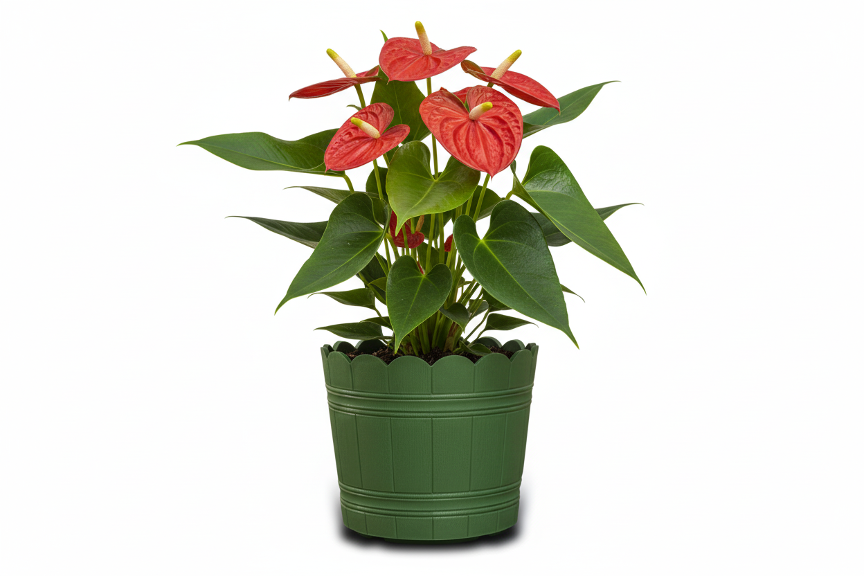 Loto Pot - Decorative Plastic Flower Pot with Scalloped Edge Design, Round Planter for Indoor and Outdoor Garden Use - Pack of 2