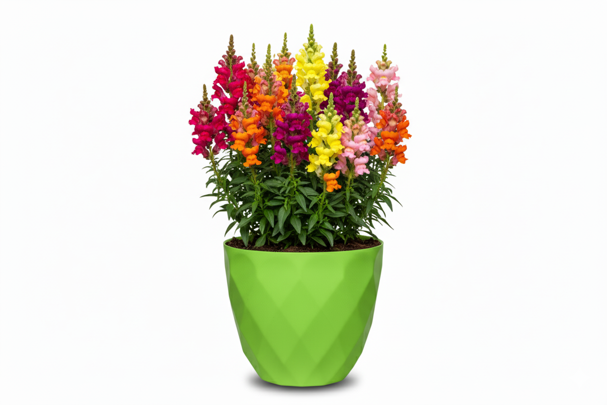 Sapphire Pot - Modern Geometric Decorative Planter Pot, Diamond Pattern Design, Plastic, Indoor & Outdoor Plant Container - Pack of 2