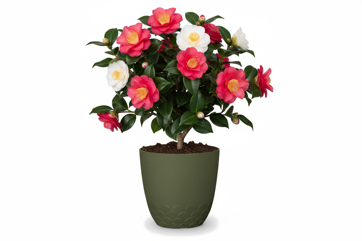 Flora Pot - Decorative Plastic Planter Pot with Scalloped Pattern, Indoor & Outdoor Garden Container - Pack Of 2