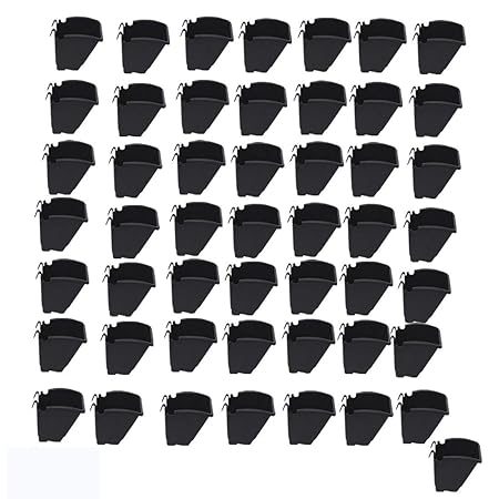 M2 Model Vertical Wall Hanging Garden Pots (Black) - 50 Pots