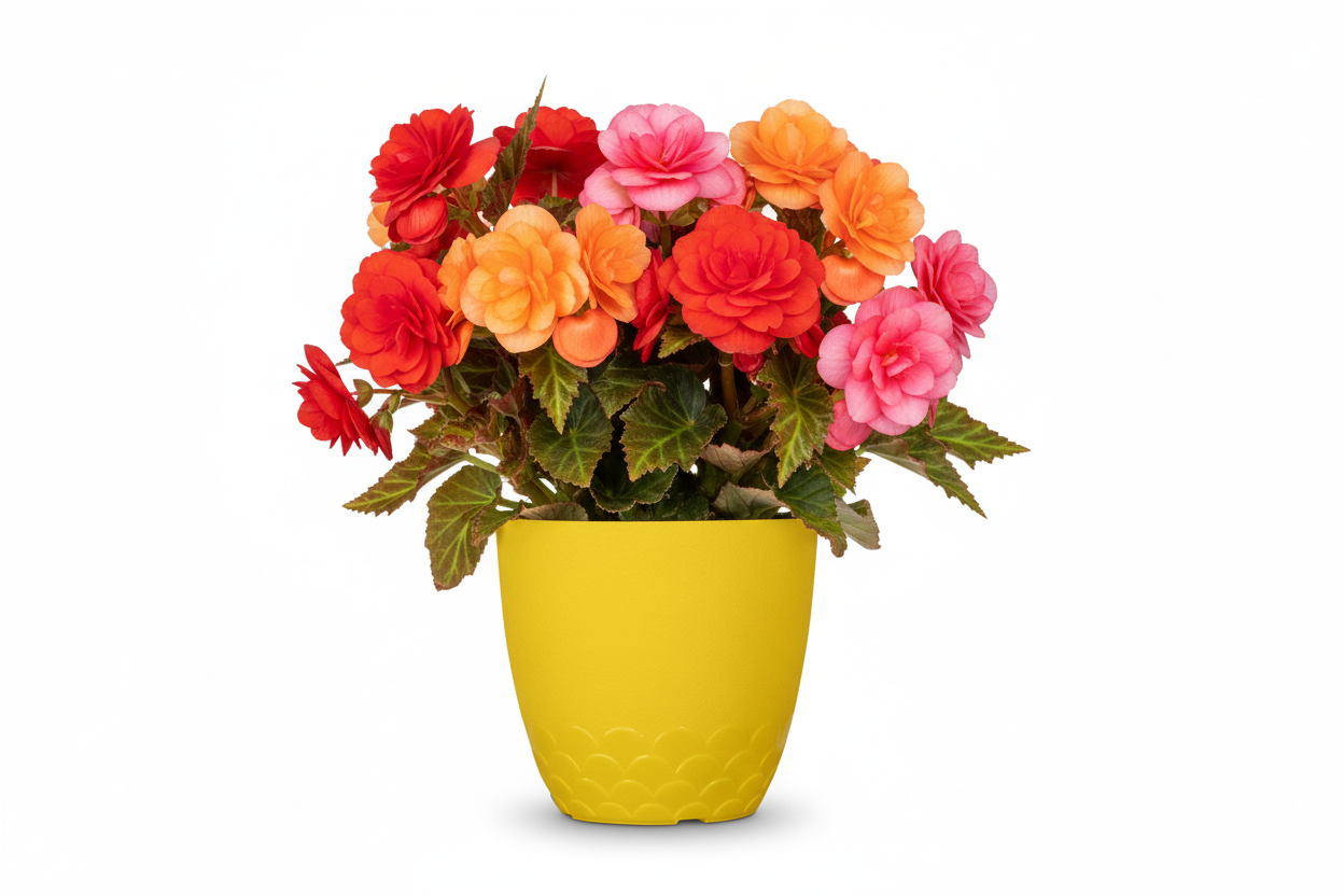 Flora Pot - Decorative Plastic Planter Pot with Scalloped Pattern, Indoor & Outdoor Garden Container - Pack Of 2
