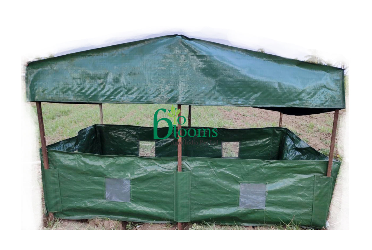 Vermi compost making bed with top cover 340 gsm