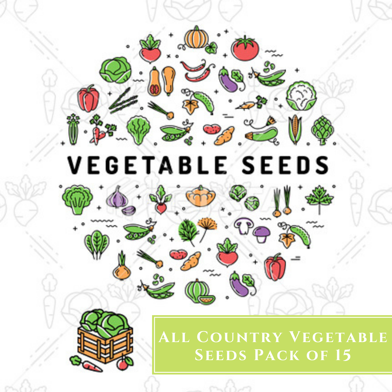 All Country Vegetable seeds pack of 15