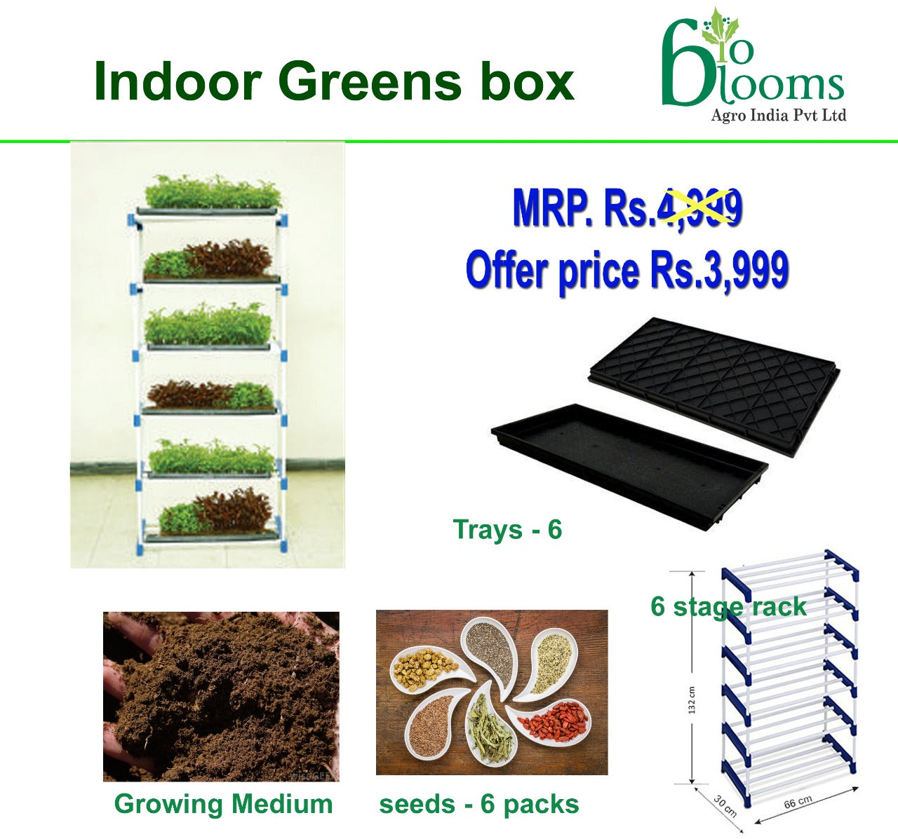 indoor spinach / micro greens kit