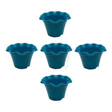 Blossom Flower Pots  (4 Inch Pack of 5)