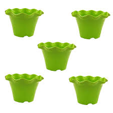 Blossom Flower Pots  (4 Inch Pack of 5)