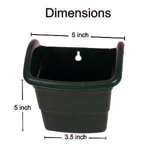 Home Garden Vertical pot  M1 Model Vertical Green Wall Panels or Nail Hanging Type Pots (Black)