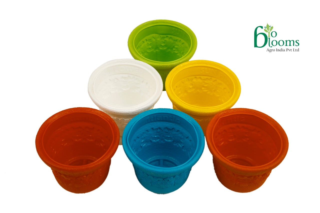 Sunflower Decorative Pot for Indoor & Outdoor Plants (Pack of 5)