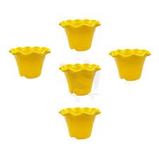 Blossom Flower Pots  (4 Inch Pack of 5)