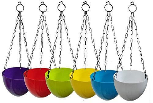 Metallic Cone Hanging Flower Pot Set of 4