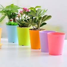 Cone Pot - 4" planters for Plants. Rich Look- decorative for Garden and Home improvement (Set of 5)