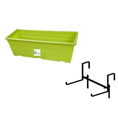 Selfwatering Indoor and Outdoor Rectangle Planter (Big) 1 Set  with Grill Hanging