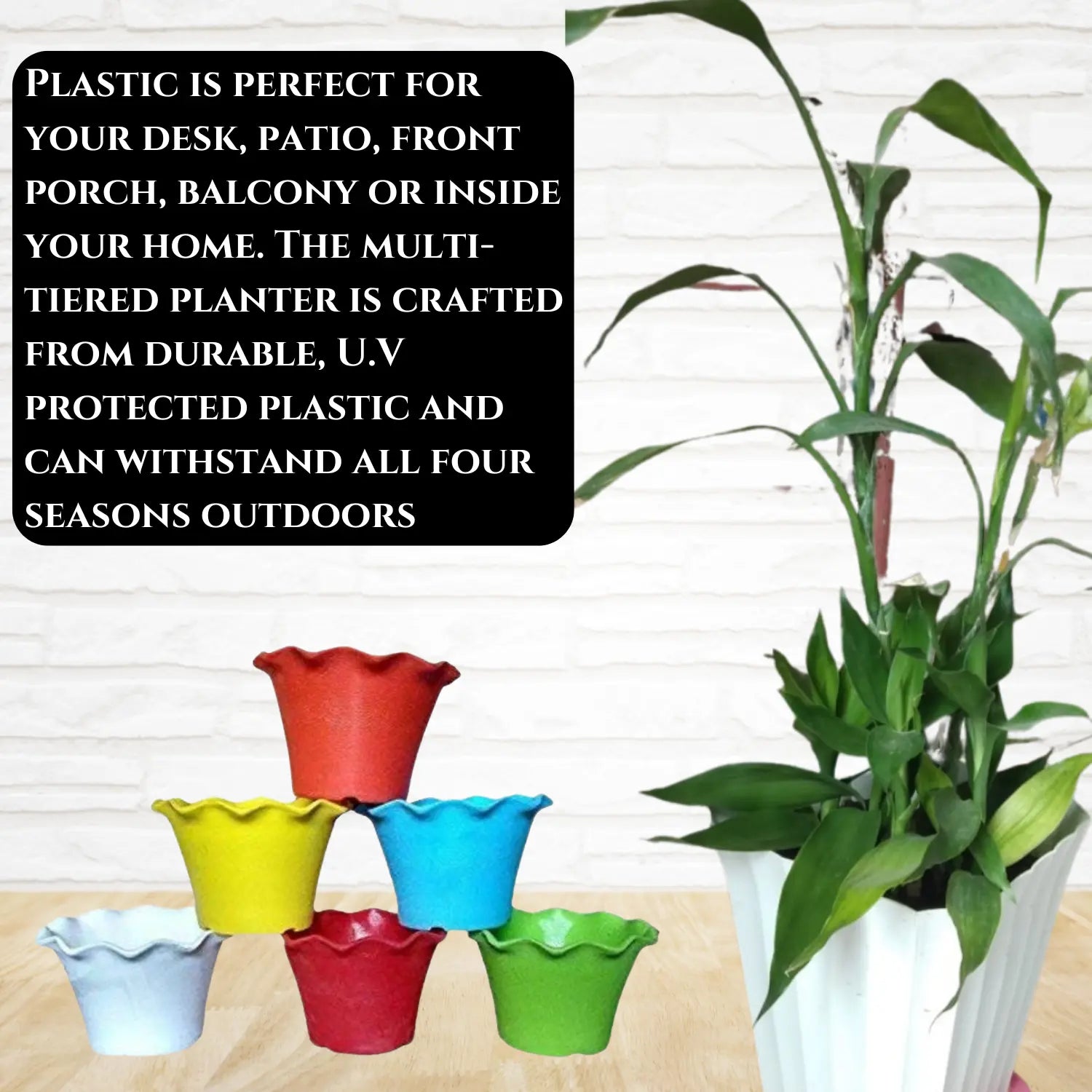 Blossom Flower Pots  (4 Inch Pack of 5)