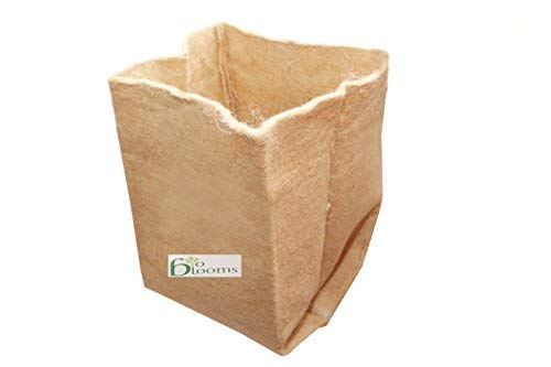 Jute Grow Bags for Eco Friendly Gardens set of 4 pcs, All Plants absorbs Water, Air Breath for Roots (7 x 9 Inch) -