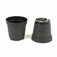 Gardening Plastic Nursery Pot 3' black Color Pack of 10