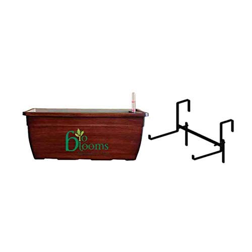 Selfwatering Indoor and Outdoor Rectangle Planter (Big) 1 Set  with Grill Hanging